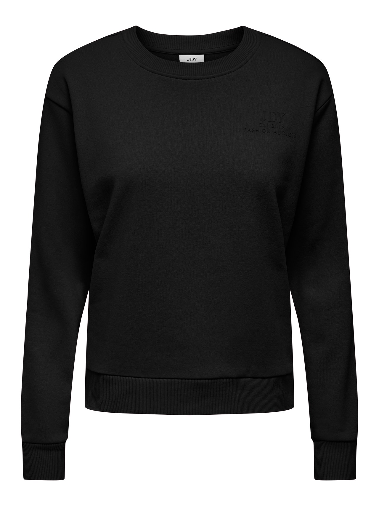 ONLY Sweat-shirt Regular Fit Col rond Poignets côtelés -Black - 15221015
