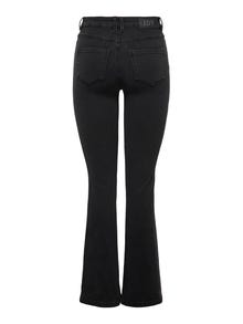 ONLY Jeans Flared Fit Taille haute -Dark Grey Denim - 15221030