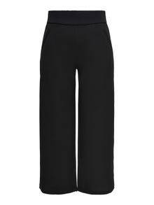 ONLY Pantalons Wide Leg Fit Taille moyenne -Black - 15221060