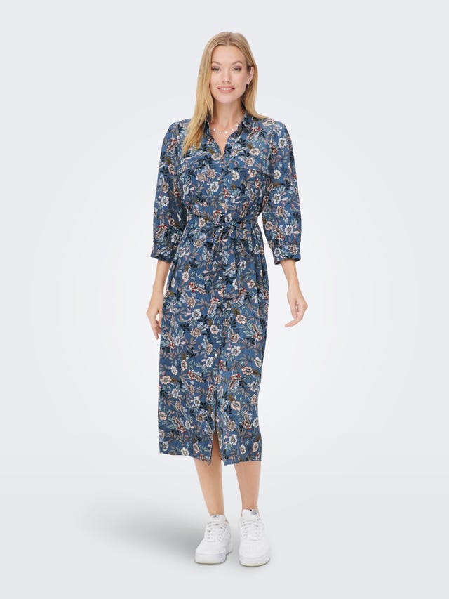 ONLY Longue à manches 3/4 Robe-chemise - 15221134