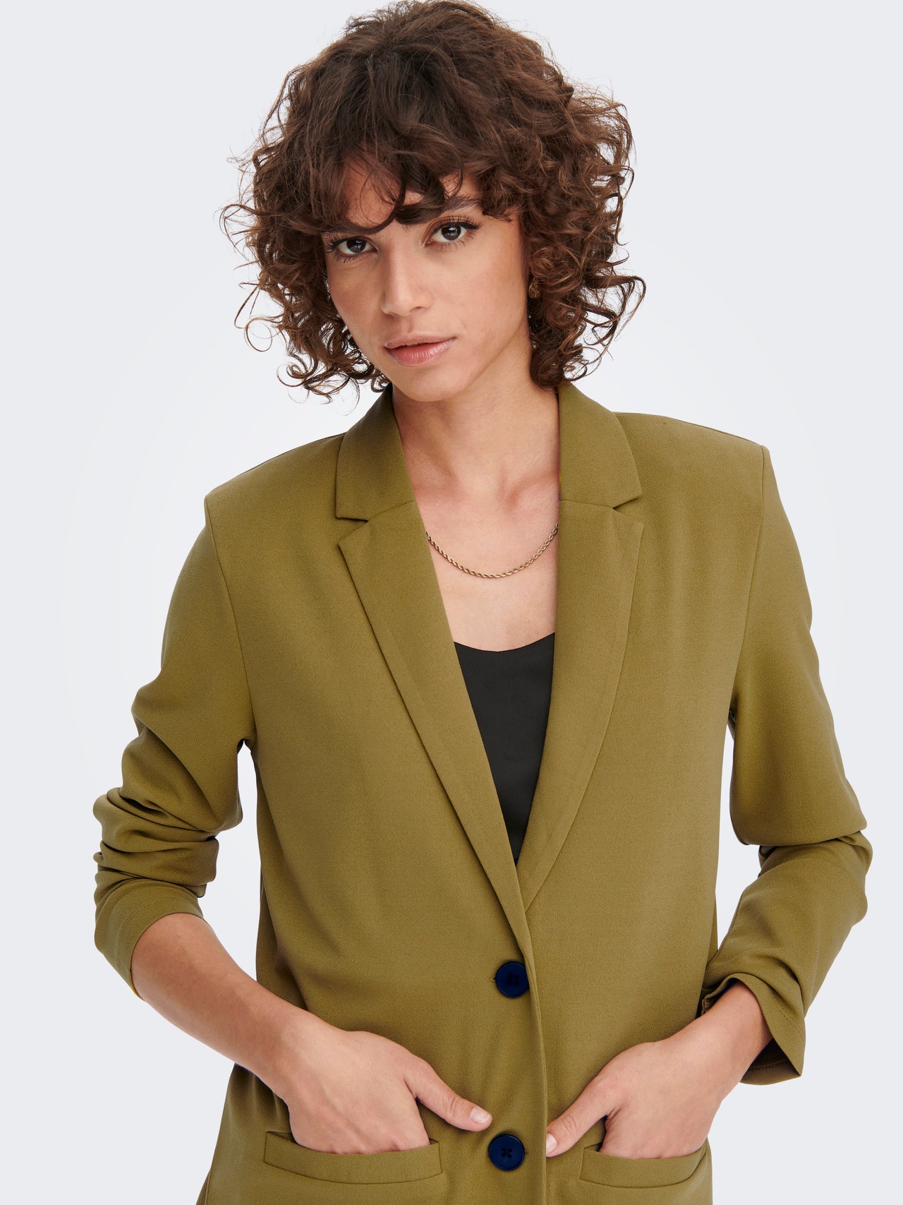 ONLY Blazer with buttons -Ecru Olive - 15221235
