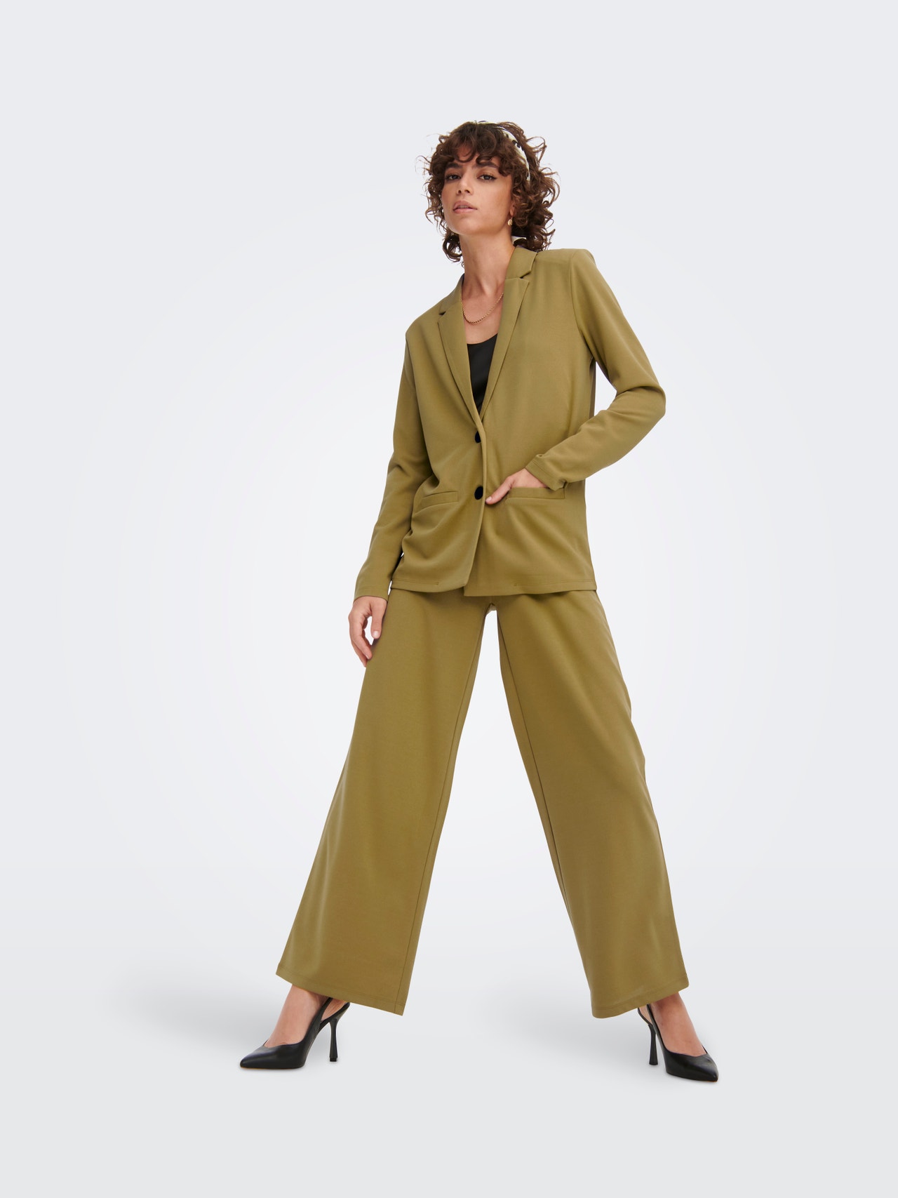 ONLY Blazer with buttons -Ecru Olive - 15221235