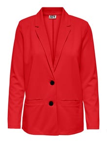 ONLY Blazers Regular Fit Col à revers -Flame Scarlet - 15221235