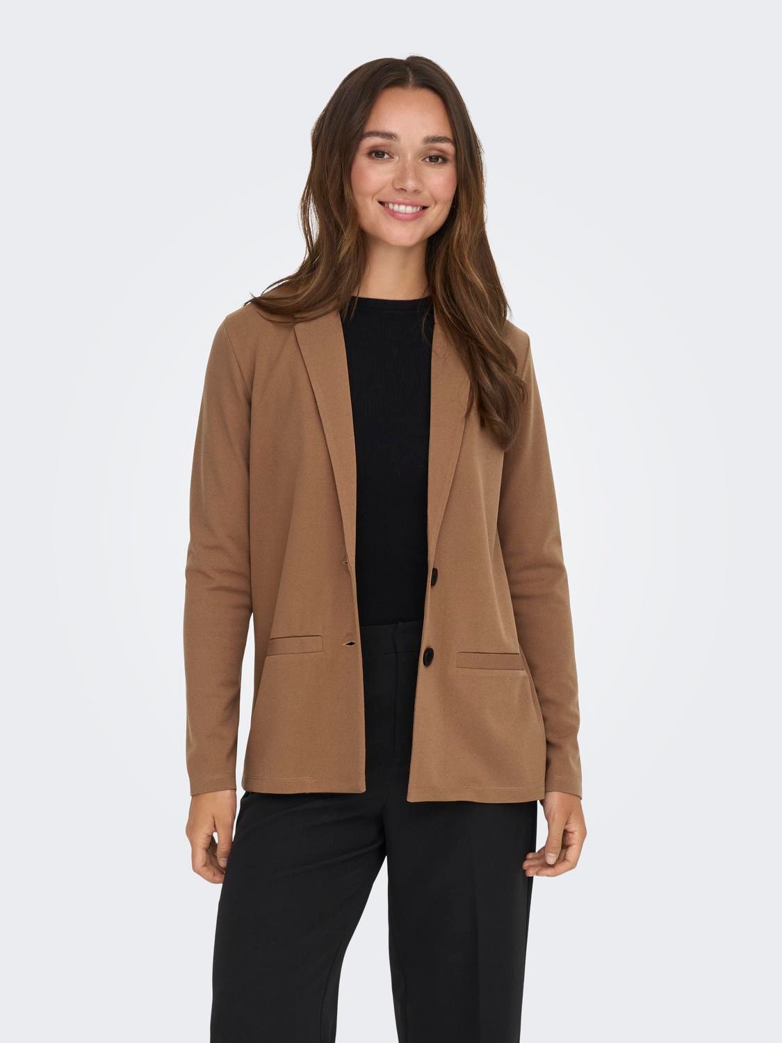 ONLY Regular Fit Reverse Blazer -Toasted Coconut - 15221235
