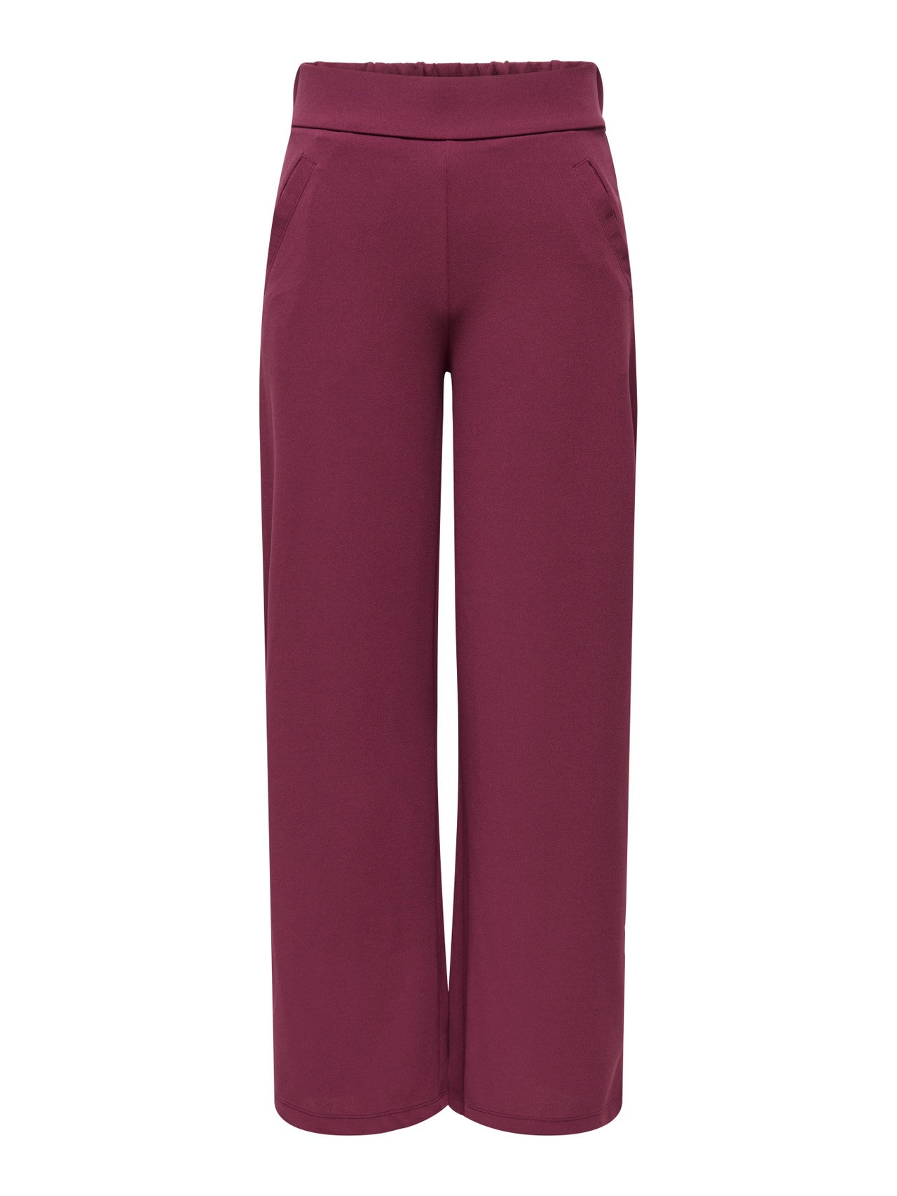 ONLY JDYLOUISVILLE Wide leg fit Leveälahkeiset housut -Maroon Banner - 15221238