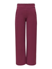ONLY JDYLOUISVILLE Wide leg fit Leveälahkeiset housut -Maroon Banner - 15221238