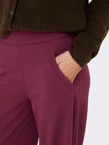 ONLY JDYLOUISVILLE Wide leg fit Leveälahkeiset housut -Maroon Banner - 15221238