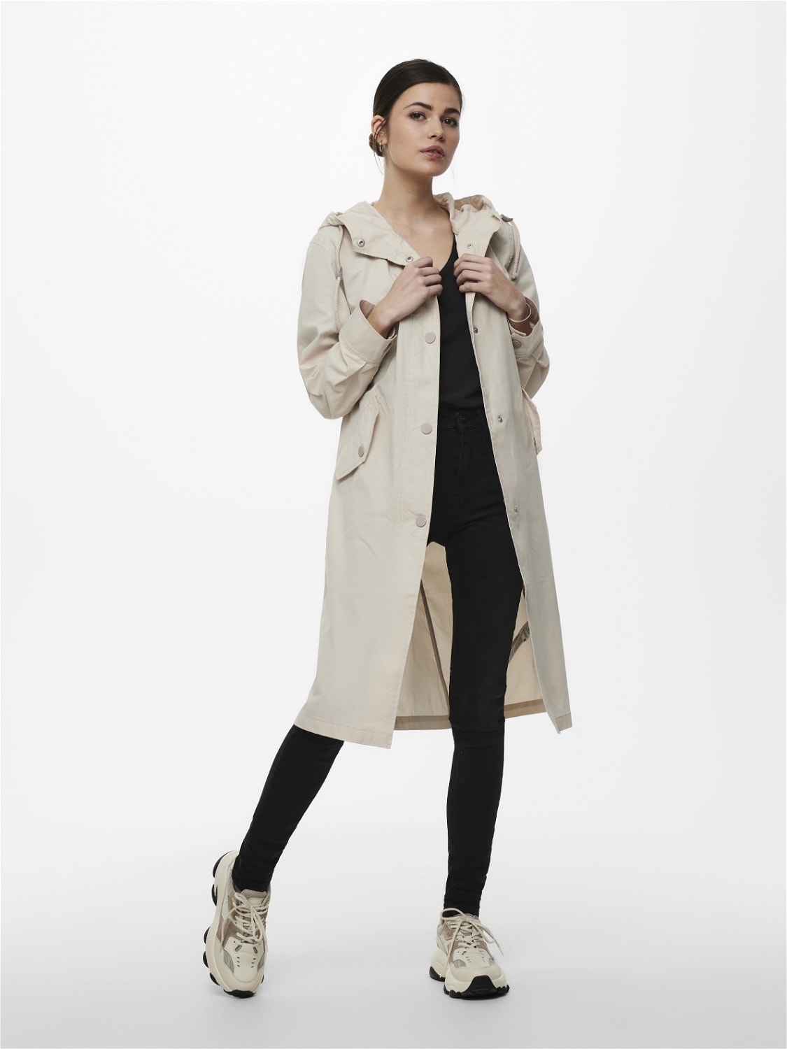 ONLY Long Manteau -Pumice Stone - 15221245