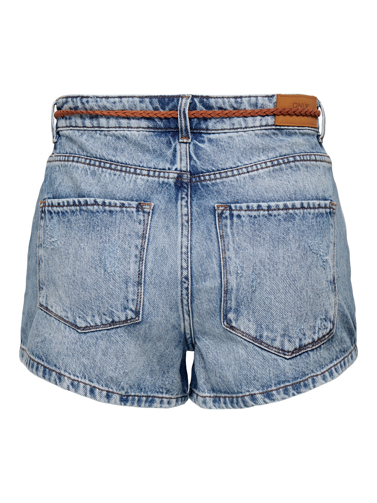 ONLY ONLKELLY High waist Regular fit Denim shorts -Light Blue Denim - 15221469