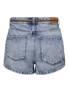 ONLY Shorts Regular Fit Taille haute -Light Blue Denim - 15221469