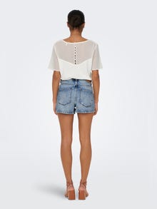 ONLY ONLKELLY High waist Regular fit Denim shorts -Light Blue Denim - 15221469