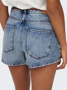 ONLY ONLKELLY High waist Regular fit Denim shorts -Light Blue Denim - 15221469