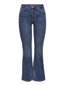 ONLY Jeans Flared Fit Taille haute -Medium Blue Denim - 15221571