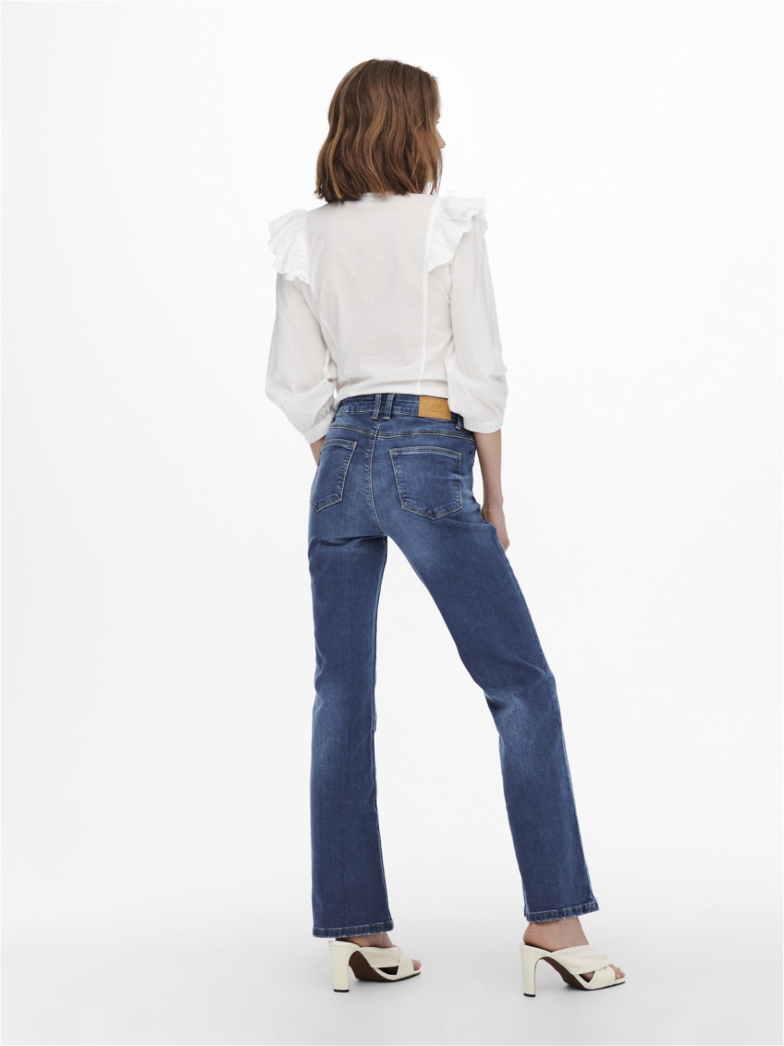 ONLY Ausgestellt Hohe Taille Jeans -Medium Blue Denim - 15221571