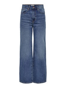 ONLY Jeans Wide Leg Fit Taille haute -Medium Blue Denim - 15222046
