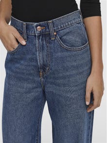 ONLY Weiter Beinschnitt Hohe Taille Jeans -Medium Blue Denim - 15222046