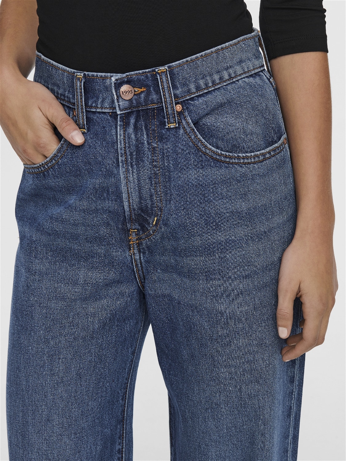 ONLY Wide Leg Fit High waist Jeans -Medium Blue Denim - 15222046