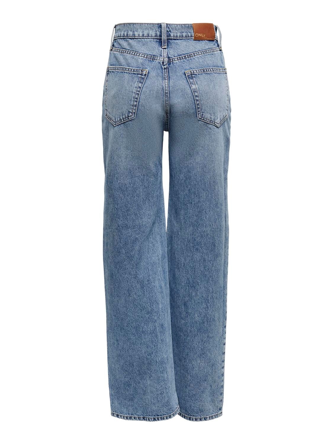 ONLY ONLHope life wide high-waist jeans -Light Blue Denim - 15222070