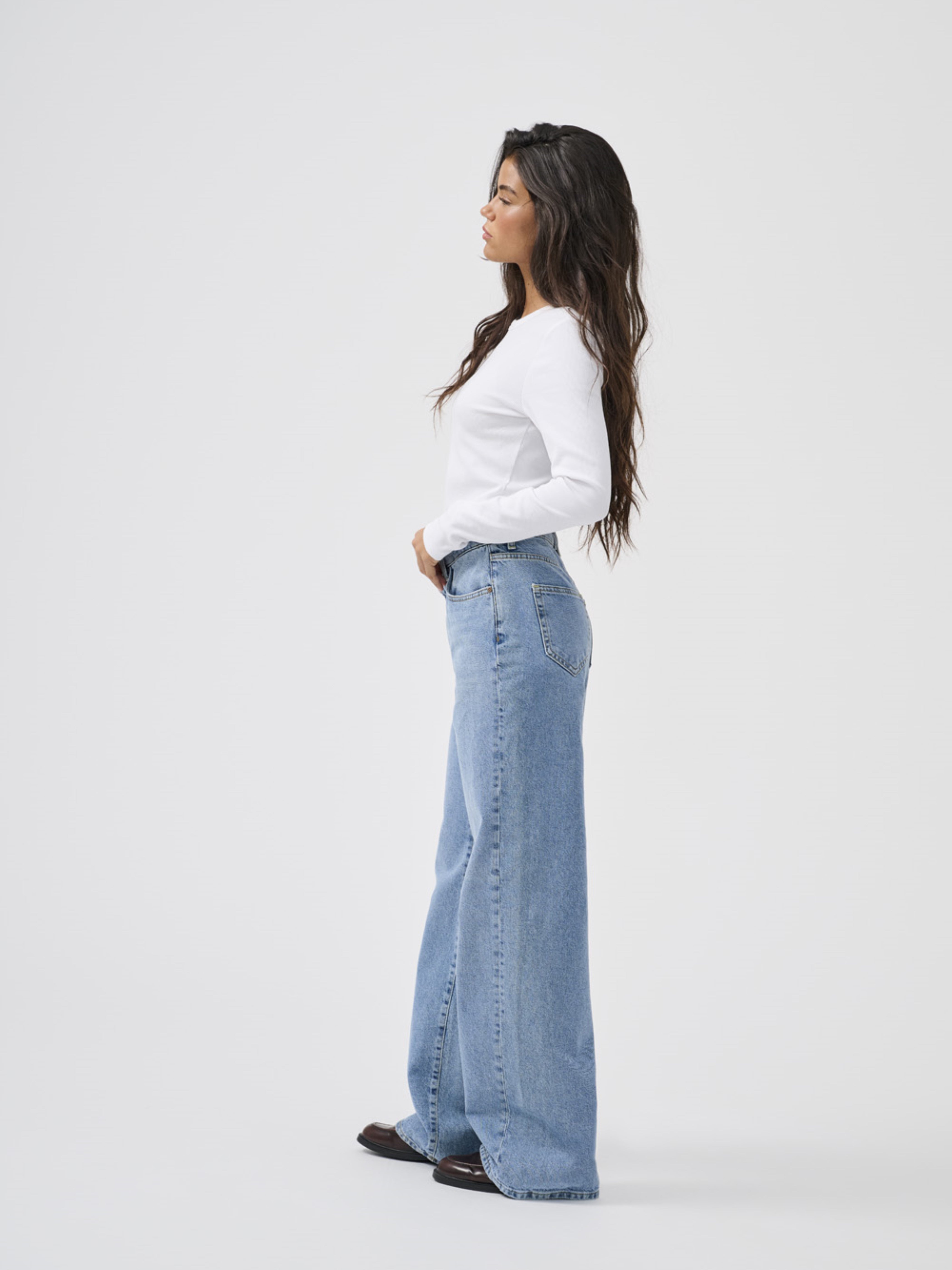 Onlhope Hohe Taille Weiter Beinschnitt Jeans