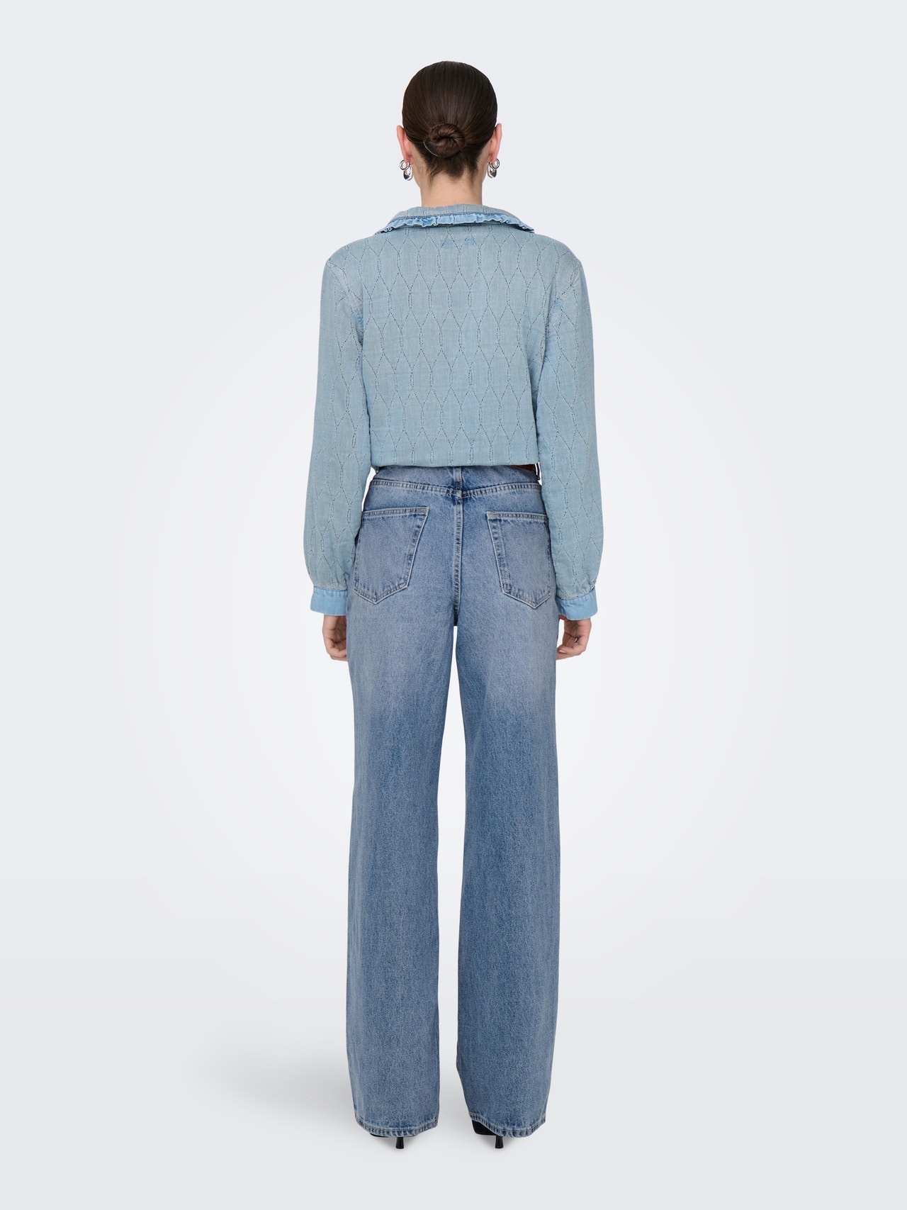 Jean Femme ONLY Coupe Large Wide Leg - Taille Haute - 100% Coton - Longueur Normale