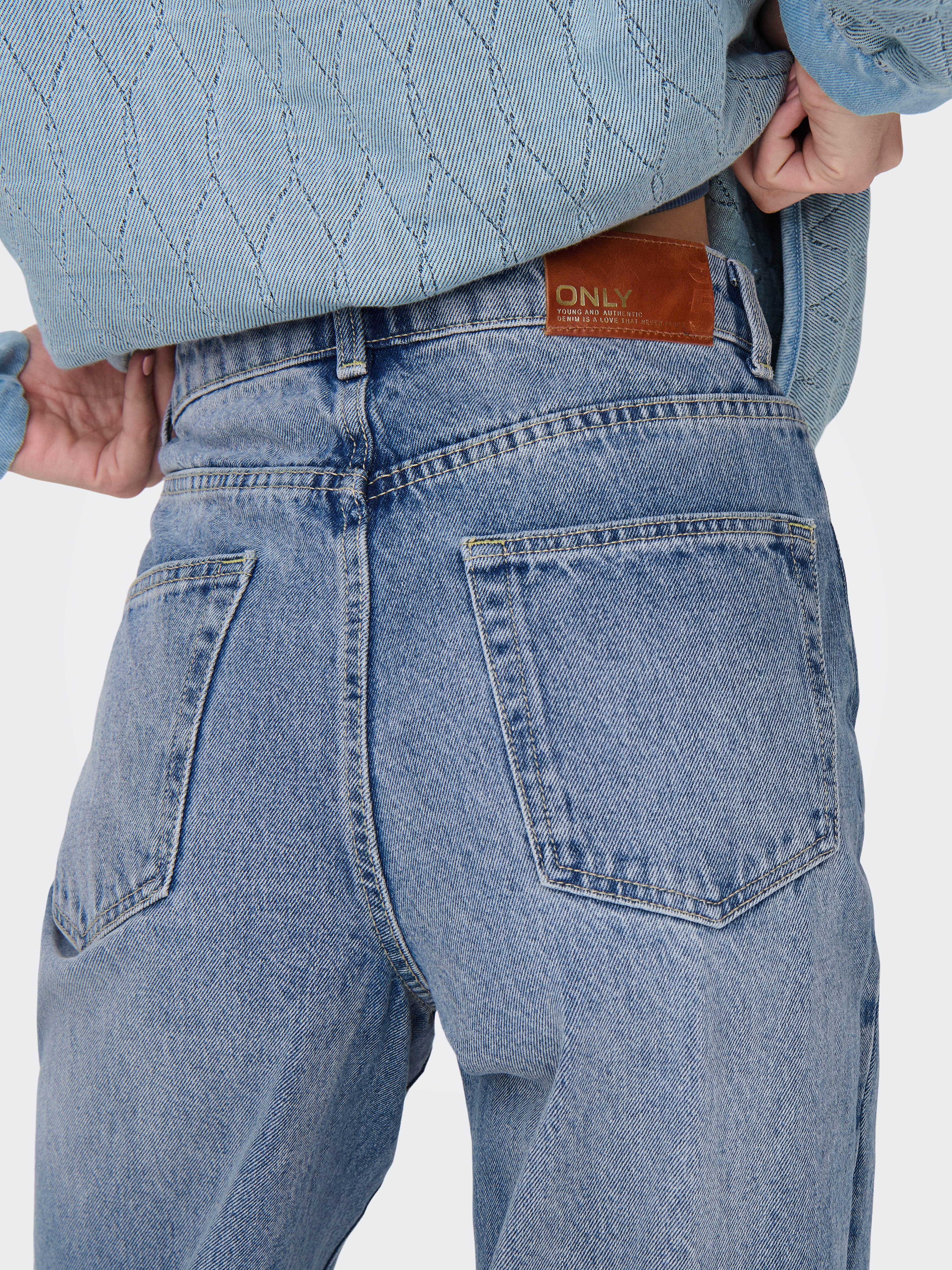 light blue high waisted jeans