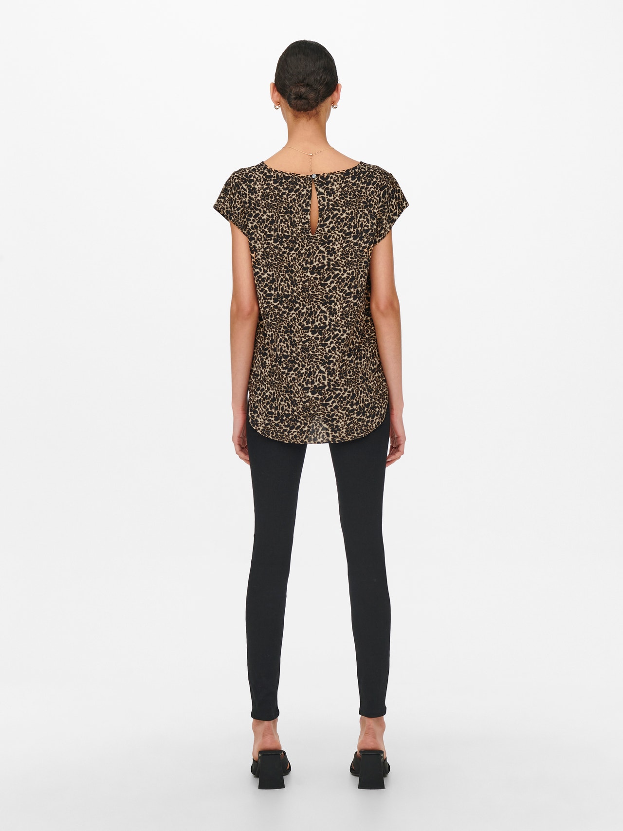 ONLY Top med print -Toasted Coconut - 15222172