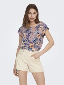 ONLY Tops Regular Fit Col rond -Woodrose - 15222172