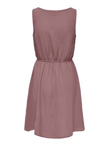 ONLY Regular Fit Round Neck Short dress -Rose Brown - 15222203