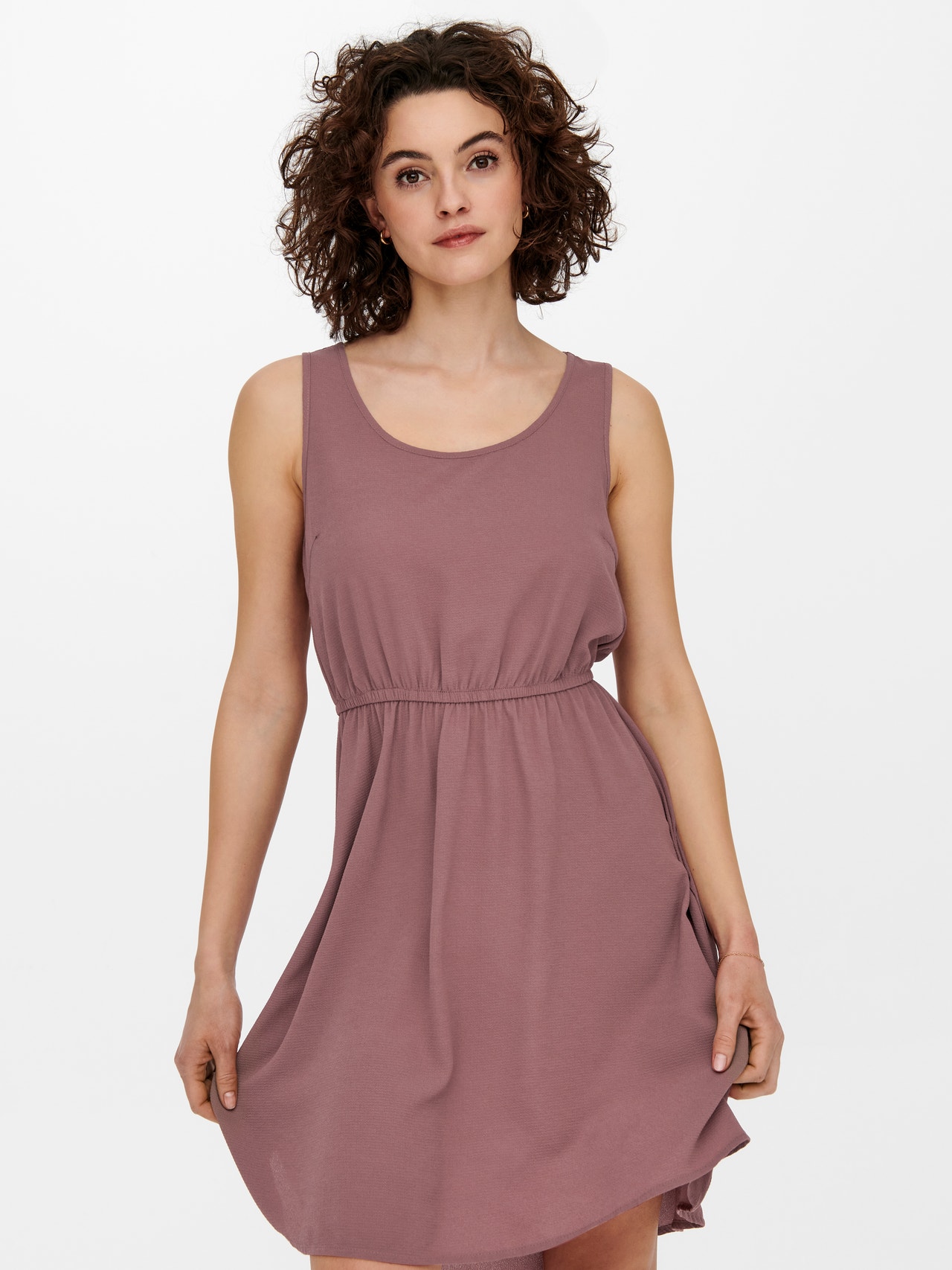 ONLY Einfarbig Kleid -Rose Brown - 15222203