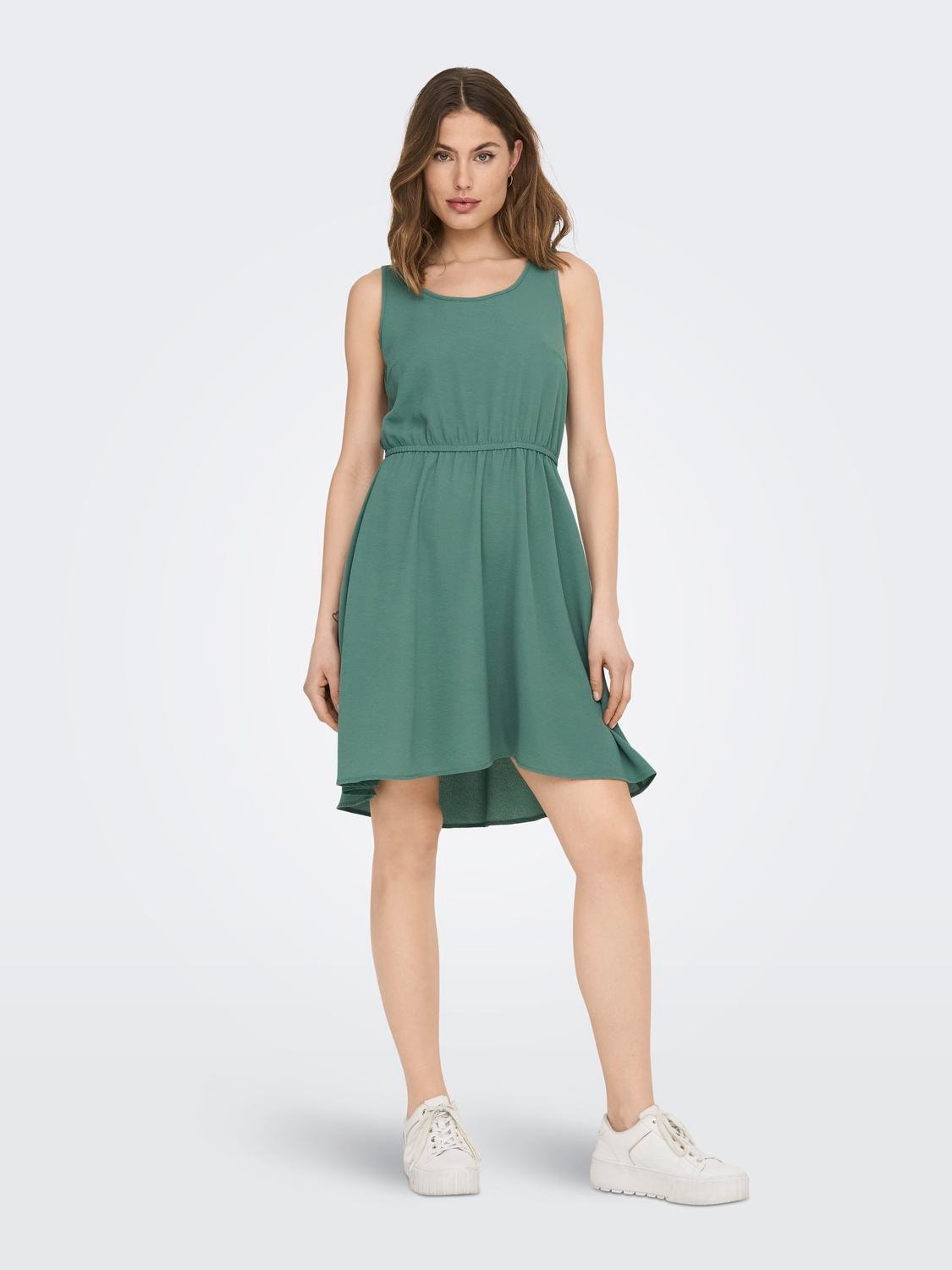 ONLY Mini Solid colored Dress -Blue Spruce - 15222203