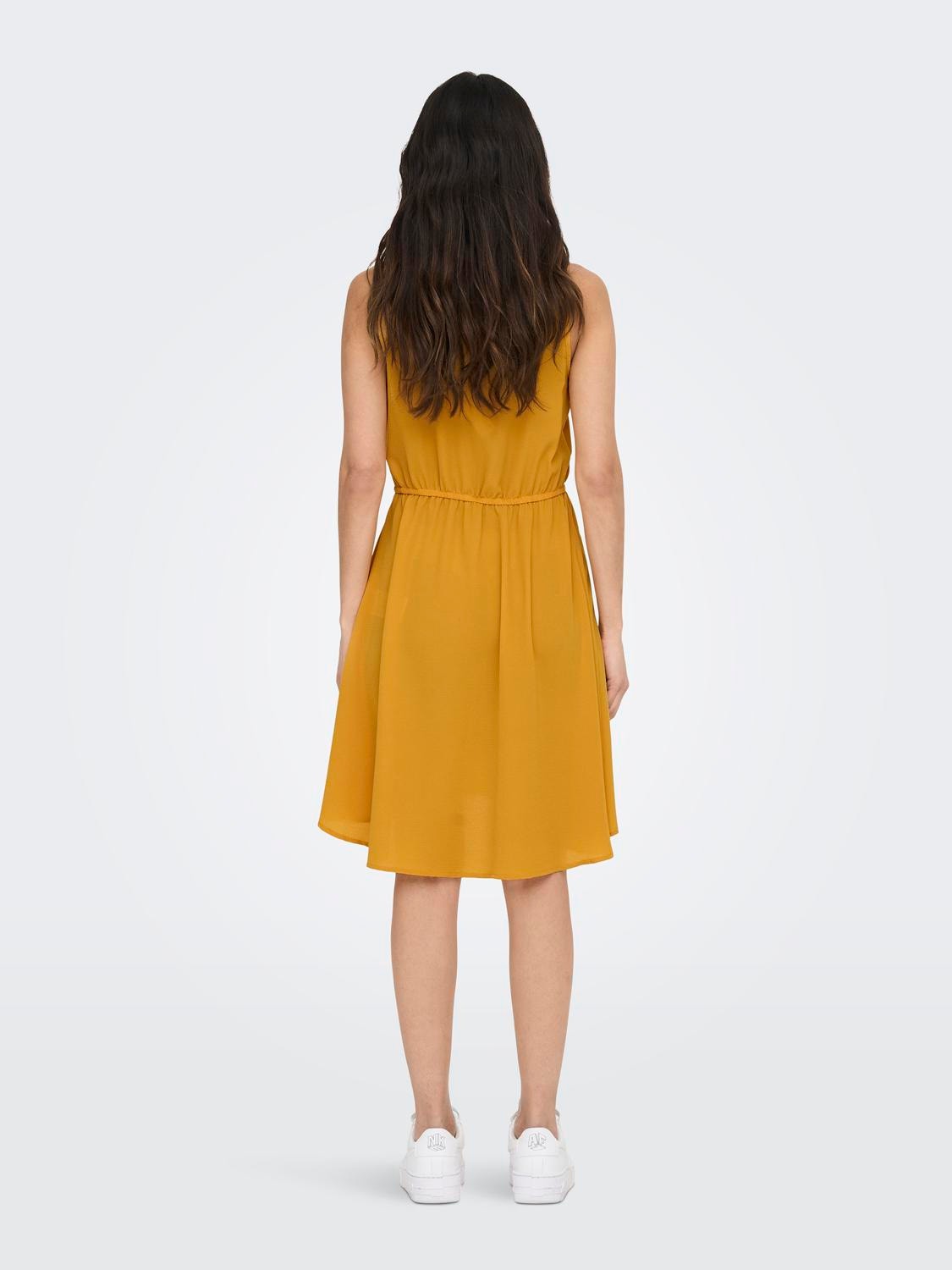 ONLY Regular Fit Round Neck Short dress -Mango Mojito - 15222203