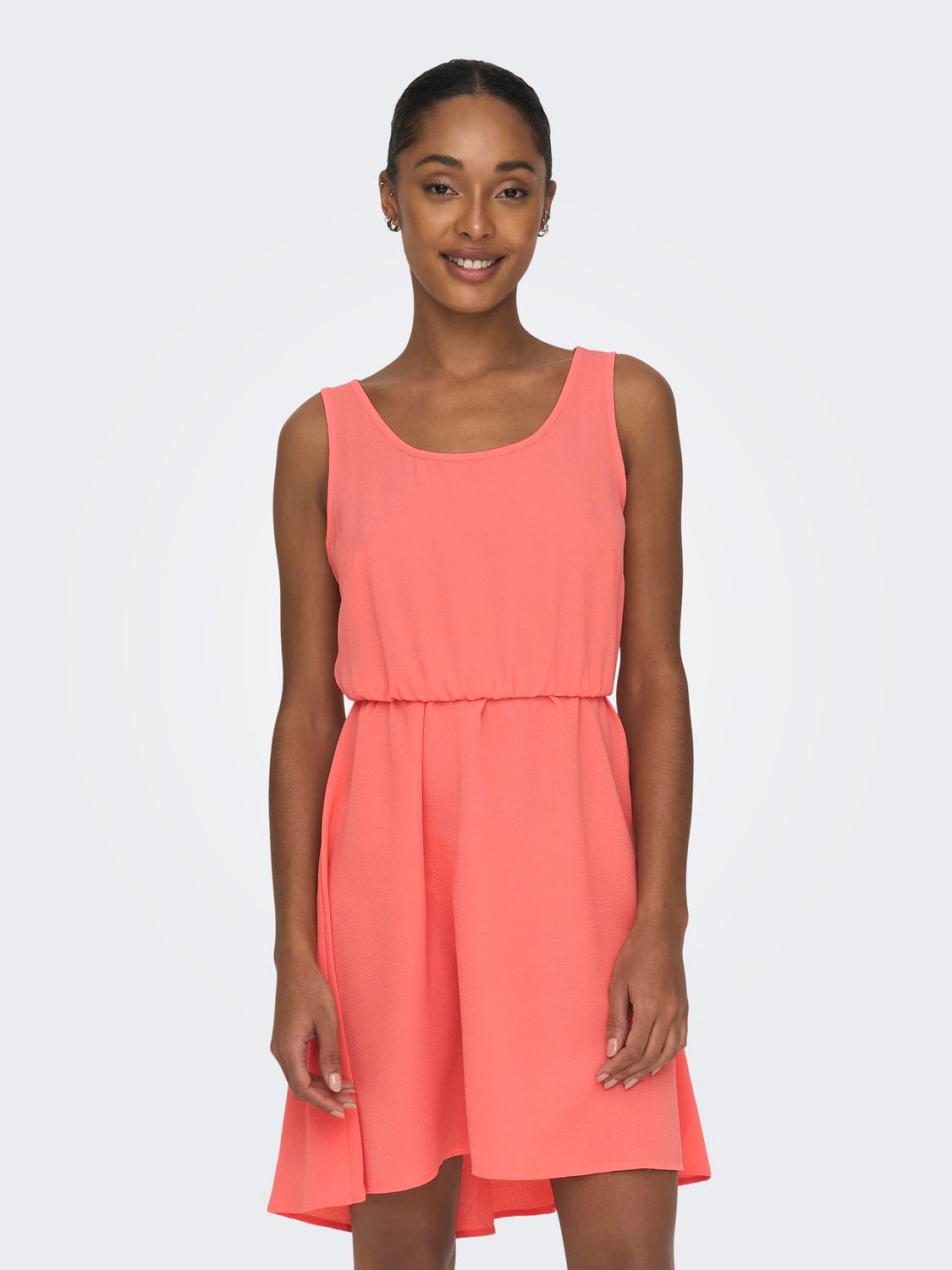 ONLY Mini Solid colored Dress -Georgia Peach - 15222203