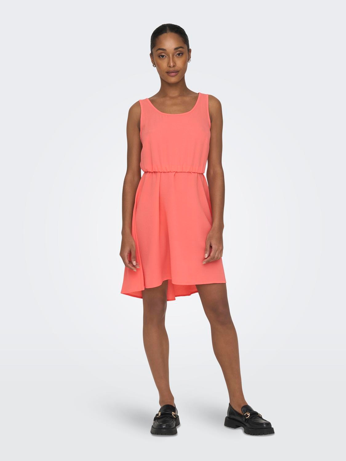ONLY Mini Solid colored Dress -Georgia Peach - 15222203