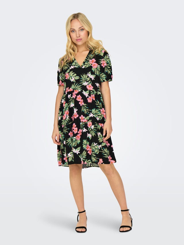 ONLY Mini o-neck dress with pattern - 15222215