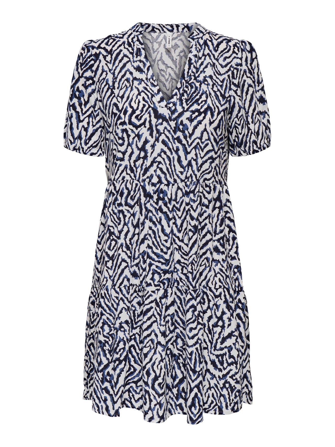 ONLY Regular Fit V-hals Elastiske mansjetter Kort kjole -Vintage Indigo - 15222215