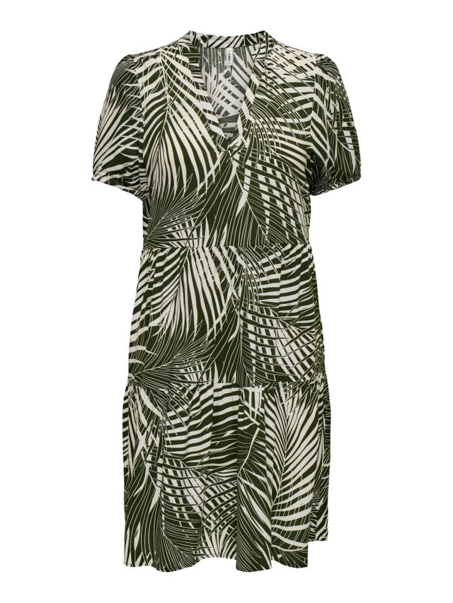 ONLY Mini o-hals kjole med mønster - 15222215