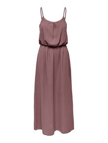 ONLY Couleur unie Robe longue -Rose Brown - 15222218