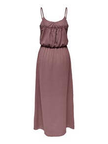 ONLY Regular Fit Round Neck Long dress -Rose Brown - 15222218