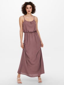 ONLY Couleur unie Robe longue -Rose Brown - 15222218