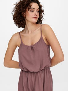 ONLY Regular Fit Round Neck Long dress -Rose Brown - 15222218
