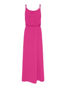 ONLY Regular Fit Round Neck Long dress -Very Berry - 15222218