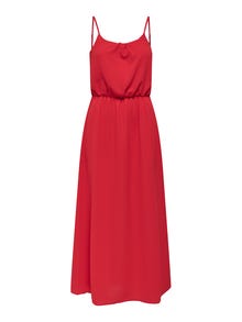ONLY Regular fit O-hals Lange jurk -Mars Red - 15222218