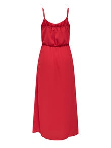 ONLY Couleur unie Robe longue -Mars Red - 15222218