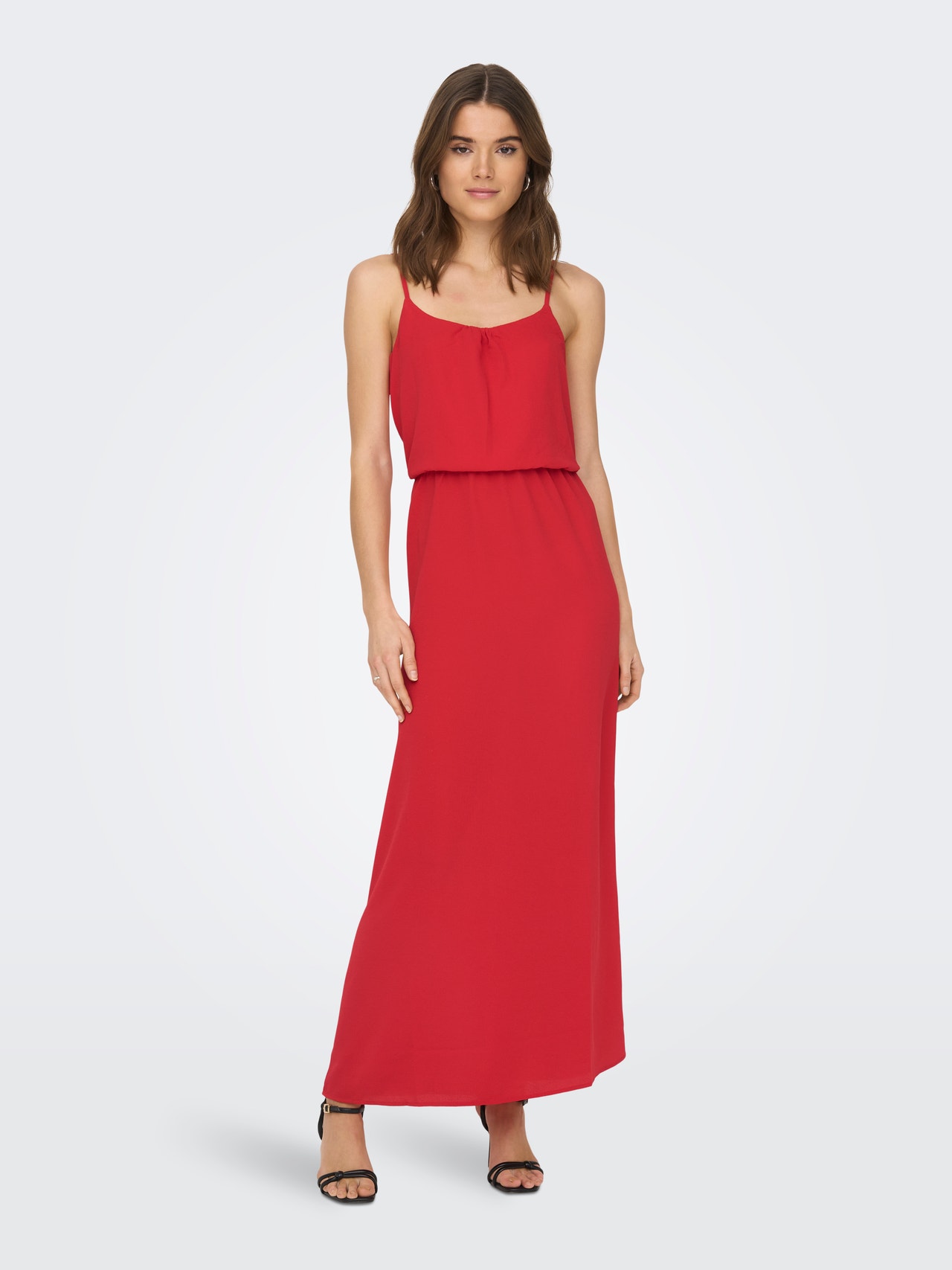 ONLY Effen gekleurd Maxi jurk -Mars Red - 15222218