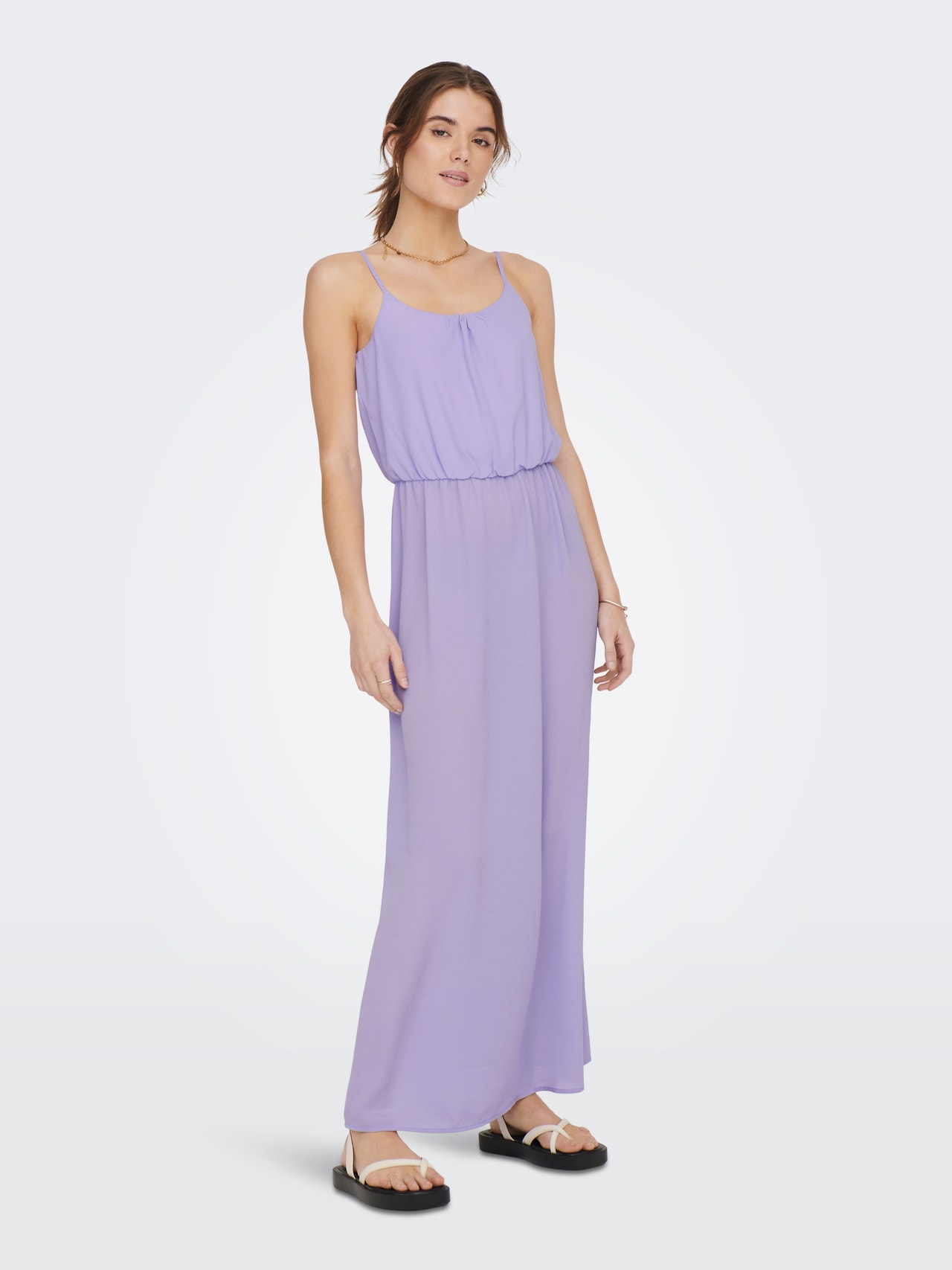 ONLY Regular Fit Round Neck Long dress -Lavender - 15222218
