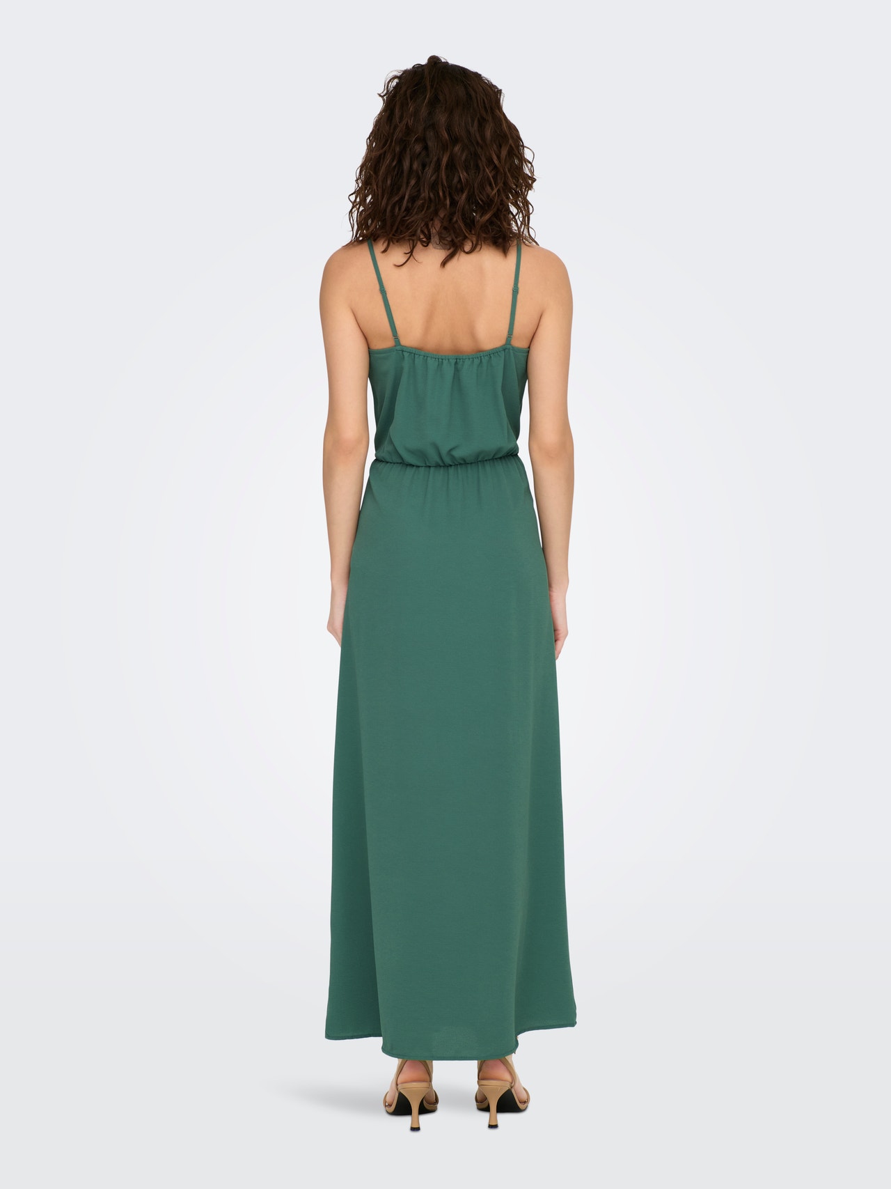 ONLY Regular Fit Round Neck Long dress -Blue Spruce - 15222218