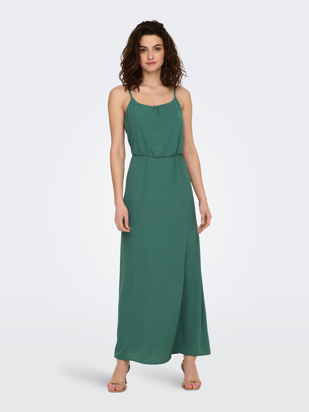 ONLY Regular Fit Round Neck Long dress -Blue Spruce - 15222218