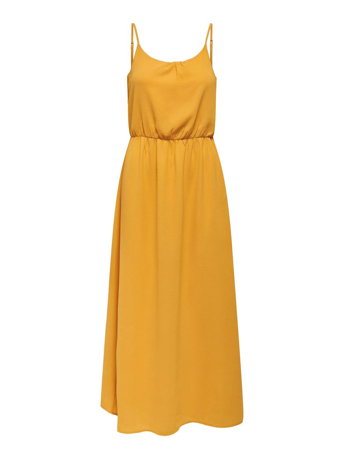 ONLY Regular Fit Round Neck Long dress -Mango Mojito - 15222218