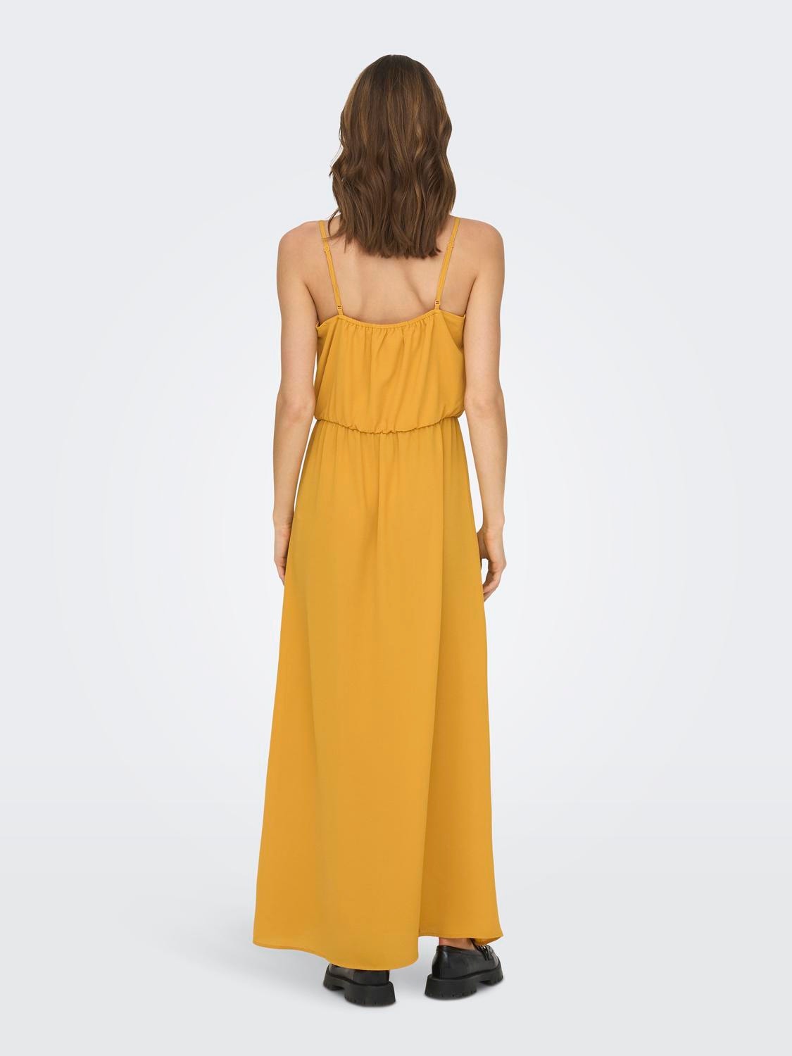 ONLY Regular fit O-hals Lange jurk -Mango Mojito - 15222218