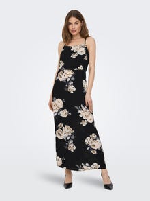 ONLY Maxi kjole med mønster -Black - 15222219